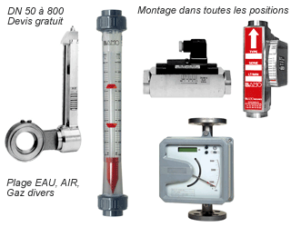 Débimètres à flotteur